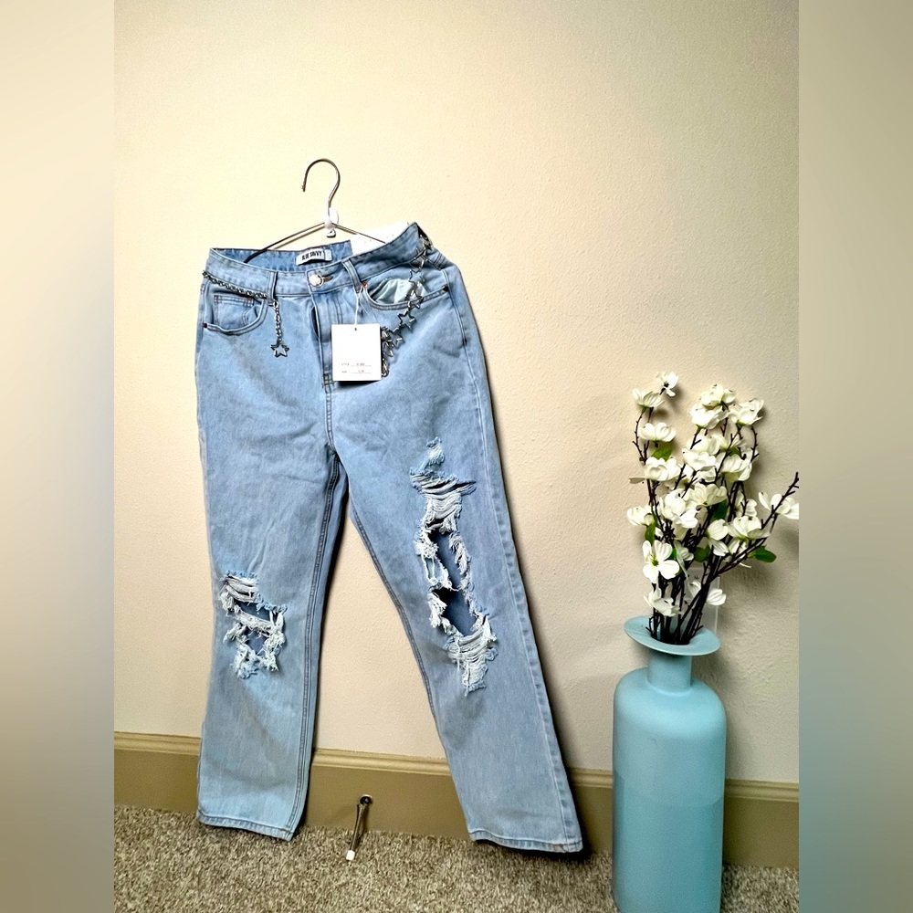 Distressed Moms Jeans